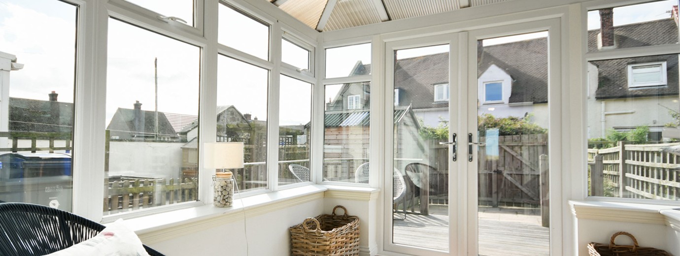 Dunford Cottage entrance and conservatory