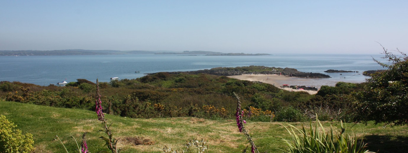 View of the beach from The Buoys lodge