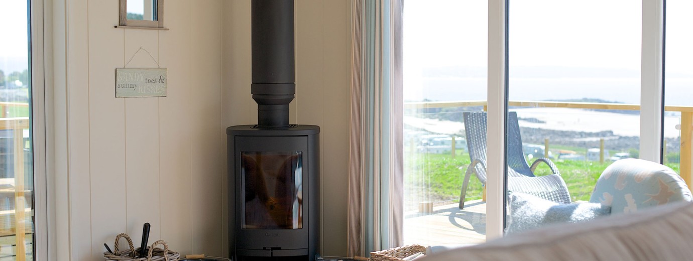 Granary Lodge wood burning stove