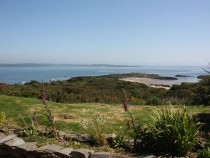 View of the beach from The Buoys lodge